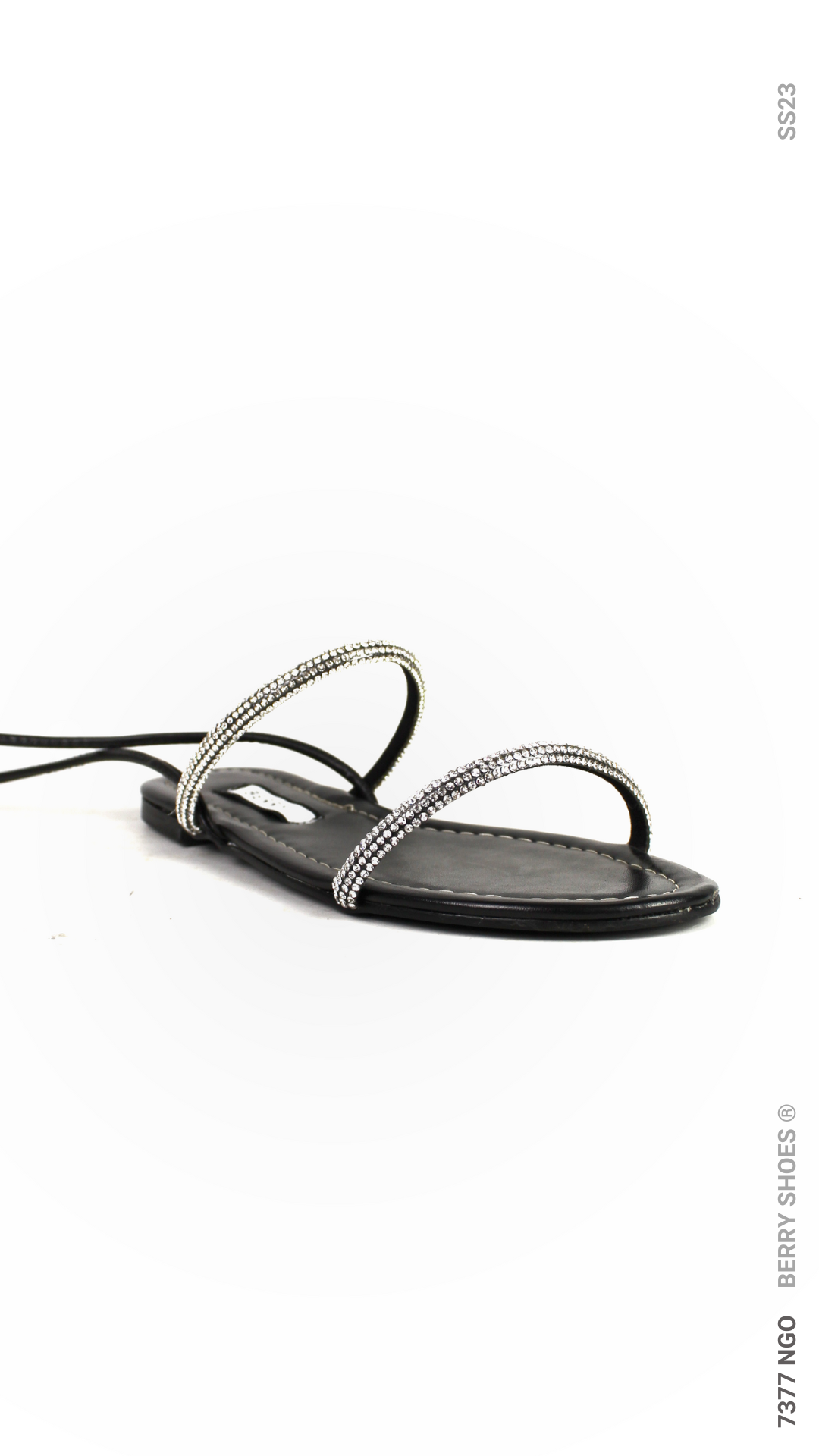 SANDALIA TIRAS CRISTAL METALICO