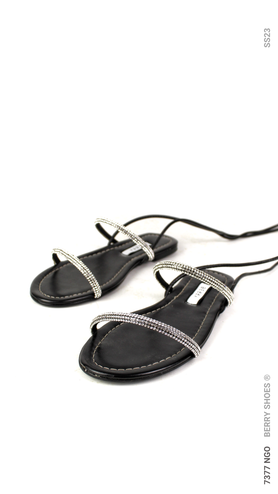 SANDALIA TIRAS CRISTAL METALICO
