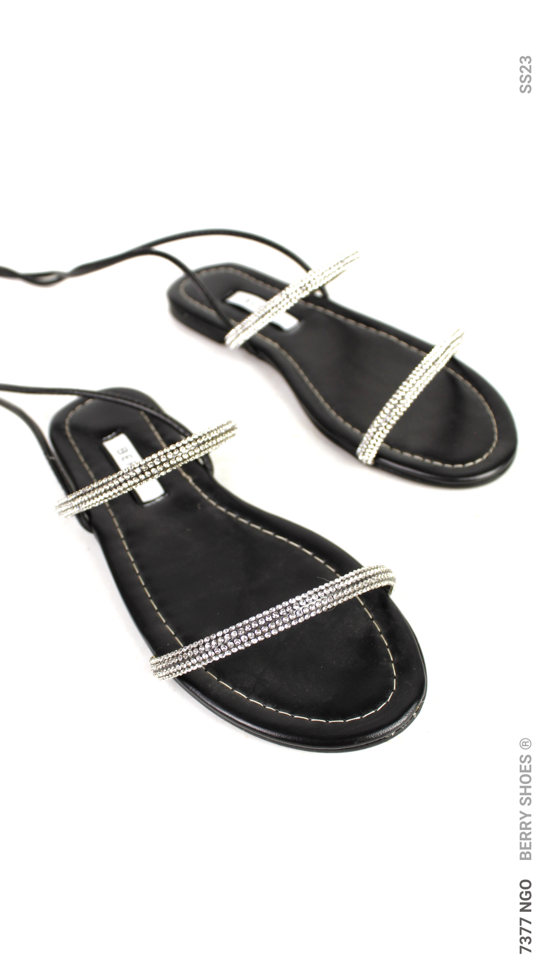 SANDALIA TIRAS CRISTAL METALICO