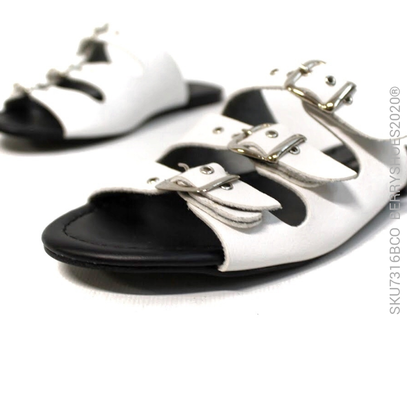 Sandalia 3 herrajes - Berry shoes México - Sandalias - 7316BCO