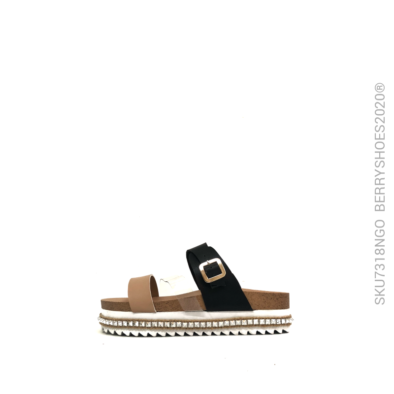 Sandalia combinada mica - Berry shoes México - Sandalias - 7318NGO