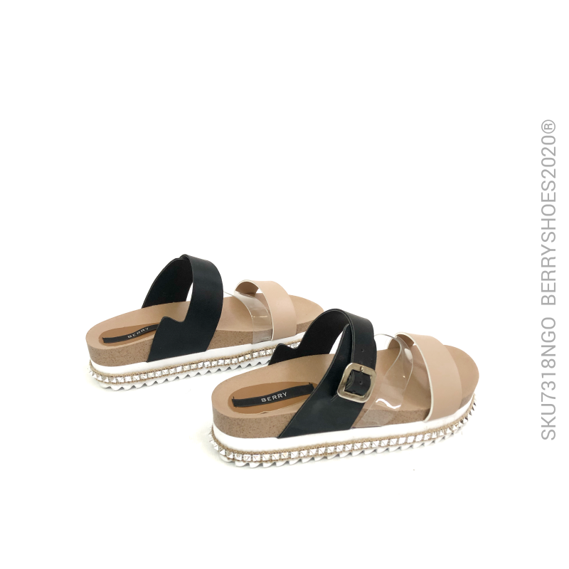 Sandalia combinada mica - Berry shoes México - Sandalias - 7318NGO