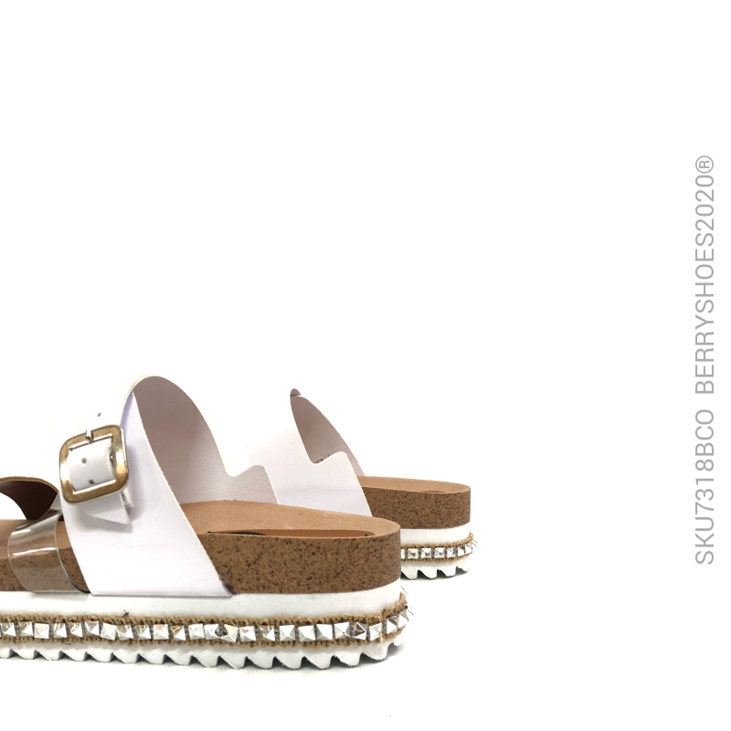 Sandalia combinada mica - Berry shoes México - Sandalias - 7318BCO