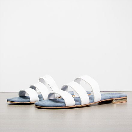 Sandalia detalle tacón oro - Berry shoes México - Sandalias - 7341BCO