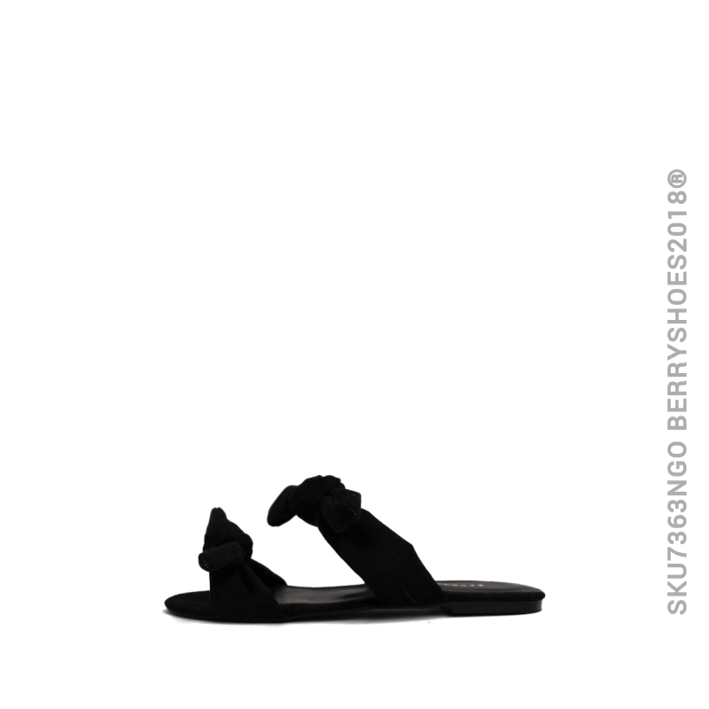 Sandalia doble moño - Berry shoes México - Sandalias - 7363NGO