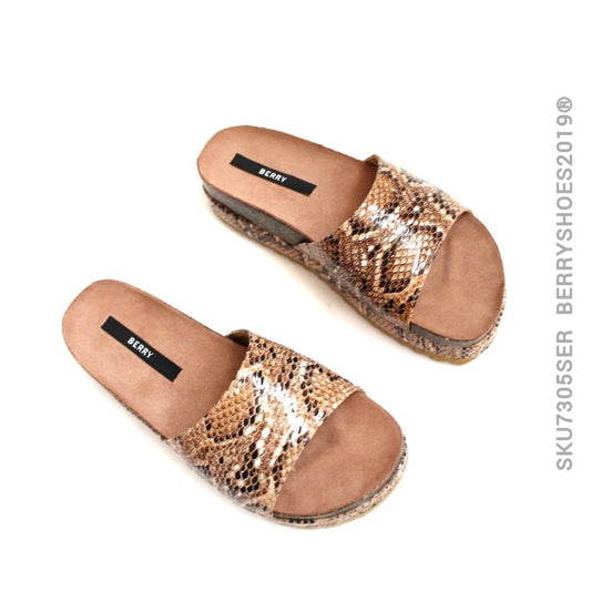 Sandalia alpargata animal - Berry shoes México - Plataforma - 7305SER