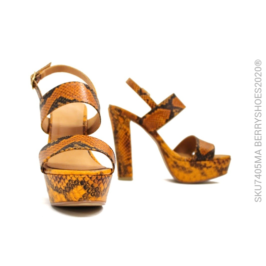Sandalia alta estampado - Berry shoes México - Sandalia Alta - 7405AMA